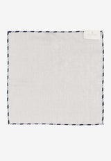 Brunello Cucinelli Logo Label Silk Pocket Square Navy MX8650091C2723_PANAMA_58257021