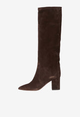 Paris Texas Anja 70 Suede Knee-High Boots Brown PX1088-XV003-CIOCCOLATO