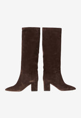 Paris Texas Anja 70 Suede Knee-High Boots Brown PX1088-XV003-CIOCCOLATO