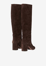 Paris Texas Anja 70 Suede Knee-High Boots Brown PX1088-XV003-CIOCCOLATO