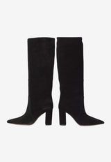 Paris Texas Anja 85 Suede Knee-High Boots Black PX2051-XV003-BLACK