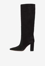 Paris Texas Anja 85 Suede Knee-High Boots Black PX2051-XV003-BLACK