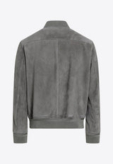 Tom Ford Suede Leather Bomber Jacket Gray LBS087LMS038/T_TOM-TCR