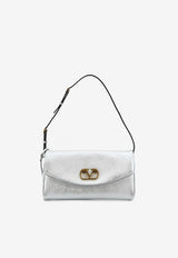 Valentino DeVain Laminated Leather Shoulder Bag Silver 8W0B0T31NVBS13_Silver_42176859