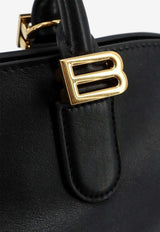 Balenciaga Medium Bolero Calf Leather Bowling Bag Black 8680742ACJS1000_BLACKPLUM_48028977