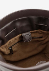 Brunello Cucinelli Mellow Leather Bucket Bag Brown MBGPD3611C8279_TESTAMORO_60002052