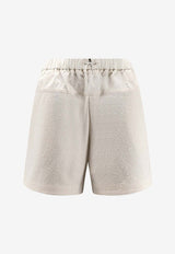 Moncler Drawstring Mini Fleece Shorts White L10938H0001289BDU050_White_62066097