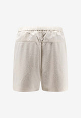 Moncler Drawstring Mini Fleece Shorts White L10938H0001289BDU050_White_62066097