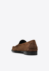 Prada Aged-Effect Suede Loafers Brown 2DB239X000054/T_PRADA-F0324