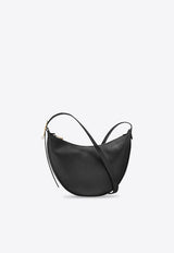 Longchamp Small Le Foulonné Leather Shoulder Bag Black 10337021/T_LONG-001