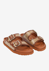 Arizona Two-Strap Raffia Sandals