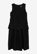 Comme Des Garçons Play Jacquard Midi Dress Black ROO001_BLACK_BLACK_60980878