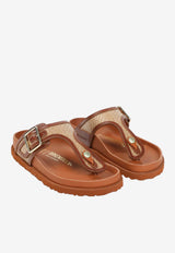 Gizeh Raffia Thong Sandals