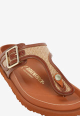 Gizeh Raffia Thong Sandals
