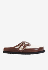 Boston Canvas and Leather Slippers