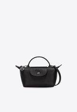 Longchamp XS Le Pliage Xtra Leather Handbag Black 34205987/T_LONG-001