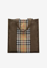 Burberry Trench Check Canvas Tote Bag Brown 8119072A1336_MILITARY/SAND_40017521