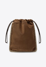 Prada Suede Leather Wish Pouch Brown 1NK0632FP1/T_PRADA-F0324