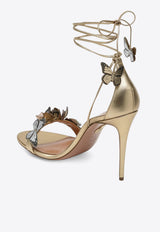 Aquazzura Papillon 105 Metallic Leather Sandals Gold PPLHIGS0NPL/T_AQUA-SOG