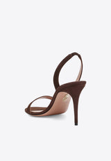 Aquazzura So Nude 60 Slingback Suede Sandals Brown SNUMIDS0SUE/T_AQUA-ESP