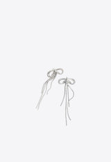 Self-Portrait Double Crystal Bow Earrings Silver PF26606ESLSILVER_SILVER_70014351