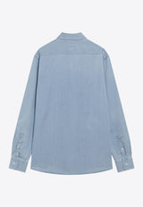 Brunello Cucinelli Denim Buttoned Shirt Blue MR6830627DE/T_CUCIN-C008