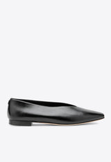 Jimmy Choo Margot Leather Ballet Flats Black MARGOTFLATGUV/T_JIMCH-010003