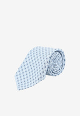 Kiton Ciro Paone Micro-Patterned Silk Tie Light Blue UCRVKRC07L3201_Red_42176960