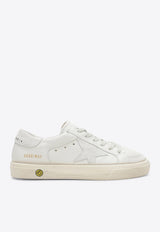 Golden Goose DB Kids Boys May Leather Low-Top Sneakers White GYF00495GF004814/T_GOLDE-10100