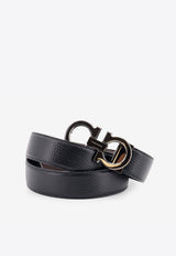 Ferragamo Reversible Hammered Leather Belt Black 679710689134NERO_Black_67481191