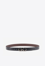 Ferragamo Reversible Hammered Leather Belt Black 679710689134NERO_Black_67481191