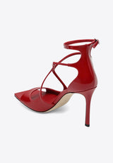 Jimmy Choo Azia 95 Sandals in Patent Leather Red AZIA95PAT/T_JIMCH-061903
