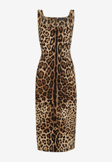 Dolce & Gabbana Animal Print Sleeveless Midi Dress Brown F6F4ZTGDCLXHY13M_LEONEW_70013863