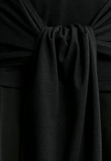 Toteme Knotted Draped T-shirt Black 263WRT0755FB0419001_BLACK_70027330