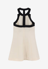 Valentino Crepe Couture Mini Dress with Bow Vanilla 9B3VAKH41CF9Z7_VANIGLIANERO_70014041