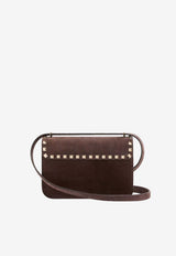 Valentino Small Rockstud Suede Crossbody Bag Brown 9W2B0T76KQQ0TO_Ebonybrown_70014260