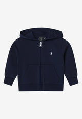 Polo Ralph Lauren Kids Boys Embroidered Zip-Up Hoodie Blue 322A95762006CO/T_POLOR-NN