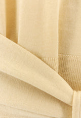 Toteme Turtleneck Wool Sweater with Scarf Champagne 254WRT0615YA0087312_Champagne_70041546