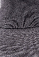 Toteme Turtleneck Wool Sweater with Scarf Gray 254WRT0615YA0087020_MID GREY MELANGE_70041547