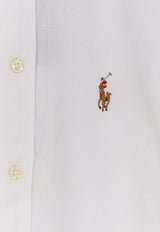 Polo Ralph Lauren Embroidered Logo Oxford Shirt White 211664427003_WHITE_70027111