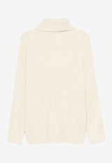 Toteme Alpaca-Blend Turtleneck Bouclé Sweater White 254WRT0583YA0216106_Milk_70041548