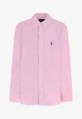 Polo Ralph Lauren Embroidered Logo Oxford Shirt Pink 211664427002_CARMELPINK_70027140
