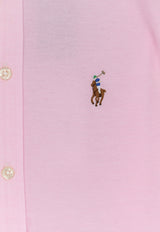 Polo Ralph Lauren Embroidered Logo Oxford Shirt Pink 211664427002_CARMELPINK_70027140
