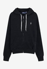 Polo Ralph Lauren Embroidered-Logo Zip-Up Hooded Sweatshirt Black 211971699003_POLOBLACK_70027192