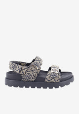 Tory Burch Mellow Sport T Monogram Flat Sandals Navy 184016430_TMONOPERFECTNAVY_66335822
