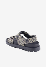 Tory Burch Mellow Sport T Monogram Flat Sandals Navy 184016430_TMONOPERFECTNAVY_66335822