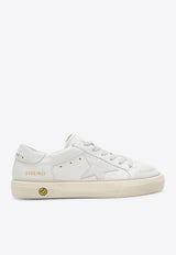 Golden Goose DB Kids Boys May Leather Low-Top Sneakers White GTF00495GF004814/T_GOLDE-10100