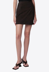 ROTATE Suede Mini Skirt Brown 1161681111BCR2267/T_ROTAT-1111