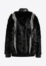 Valentino Shearling Leather Jacket Black 9B3NB26ZAAS/T_VALE-G51