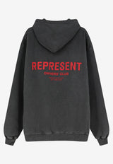 Represent Owners Club Distressed Hooded Sweatshirt Gray OCM4111302_washed black_70014132